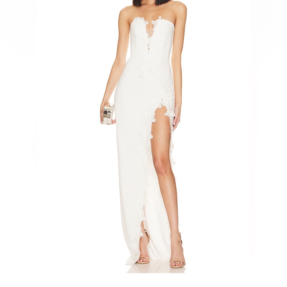 SAU LEE Florence Dress in White